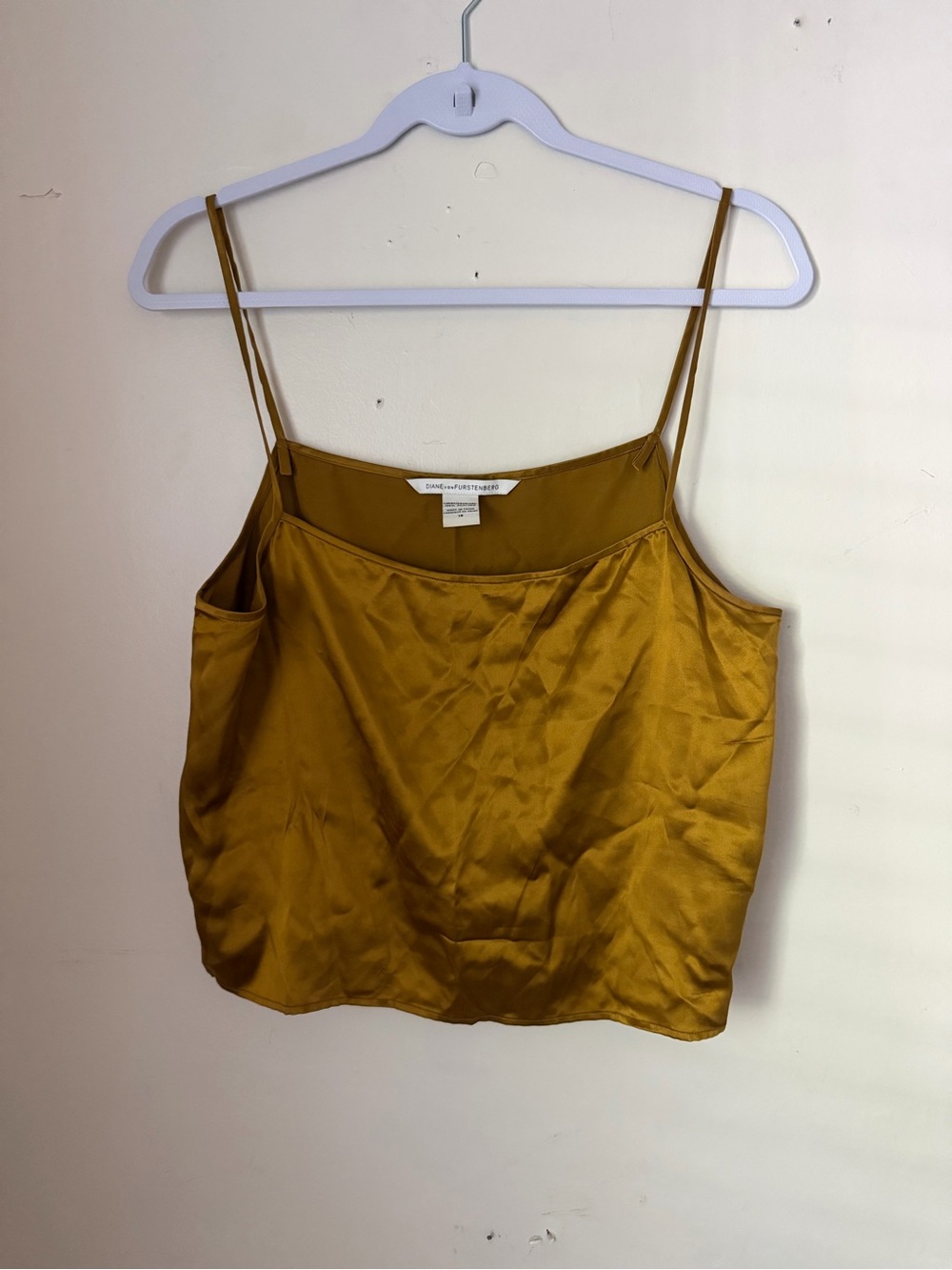 Diane Von Furstenberg 100% Silk golden camisole | Women’s 14